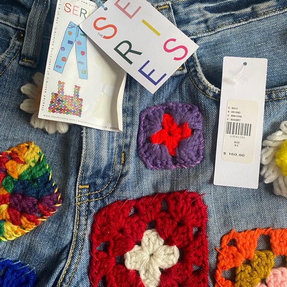 Urban Outfitters THE SERIES Granny Denim Short NWT SZ 31” - Picture 3 of 7